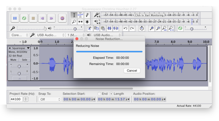 audacity noise reduction